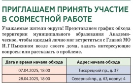 ГРАФИК ОБХОДА ТЕРРИТОРИИ ОКРУГА В АПРЕЛЕ 2025 ГОДА 