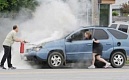 Действия при пожаре в автомобиле